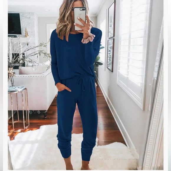 Comfy Blue Lounge 2 piece set - Picture 2 of 9